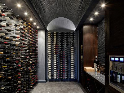 Wine store place at the house designed by Sam Vercher